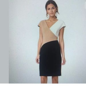 Diane con Furstenberg Colorblock Banded Dress 8